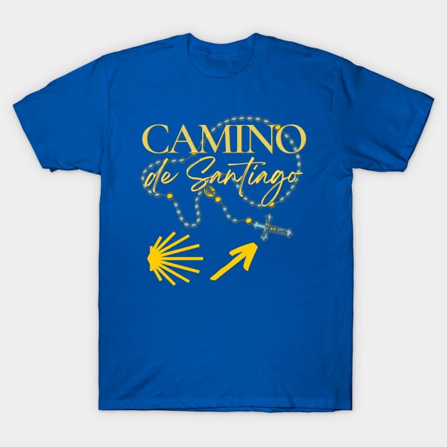 Camino de Santiago for Catholics Rosary T-Shirt by Brasilia Catholic